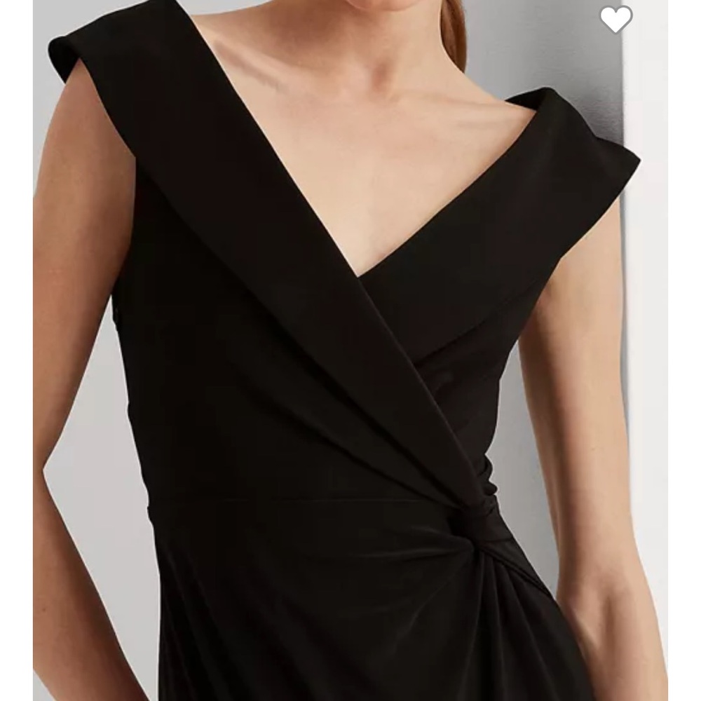 Ralph Lauren V-Neck Column Gown
